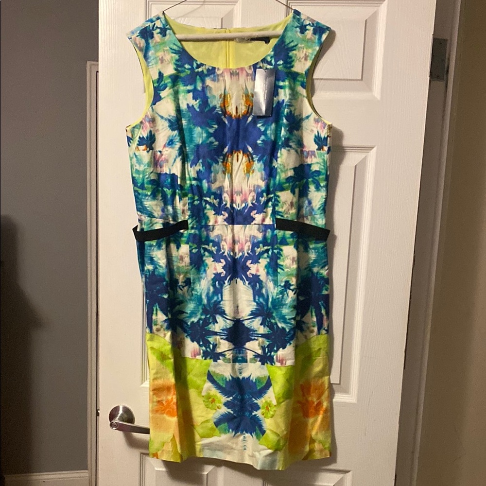 Eloquii Blue Sleeveless Sheath Dress